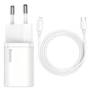 Carregador Turbo Baseus 20W USB-C Branco